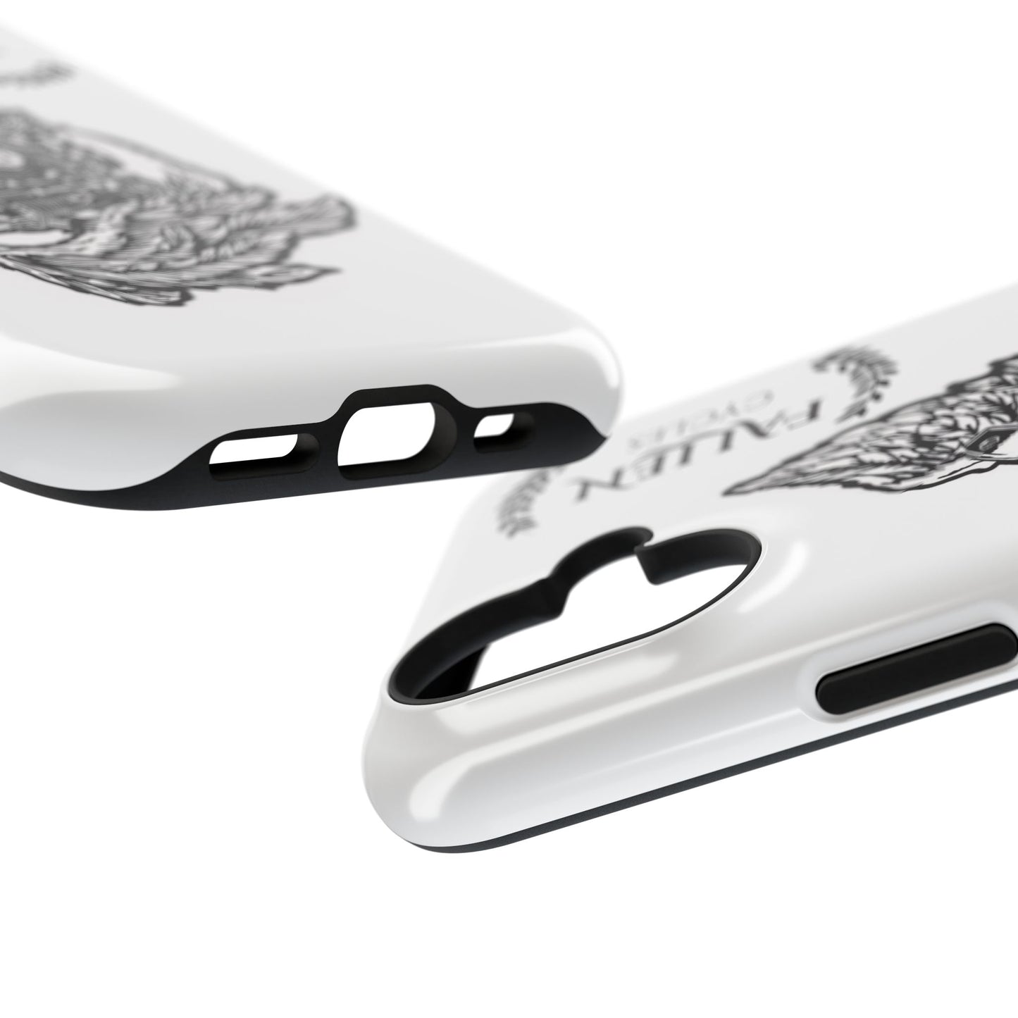 Motorcycle Engine Phone Case — 'Fallen Cycles' Vintage V-Twin Impact-Resistant Case